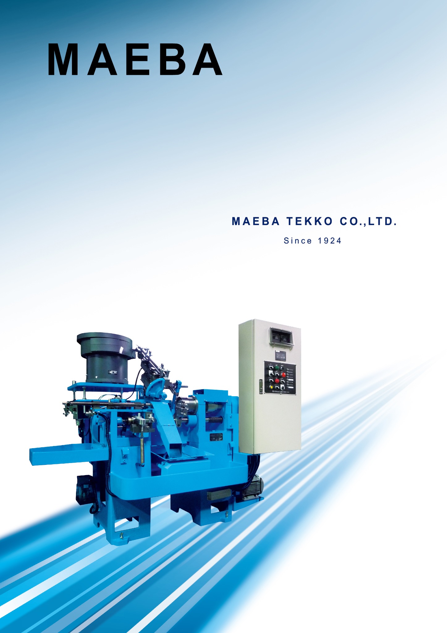 Maeba Tekko secondary processing machine and control cabinet